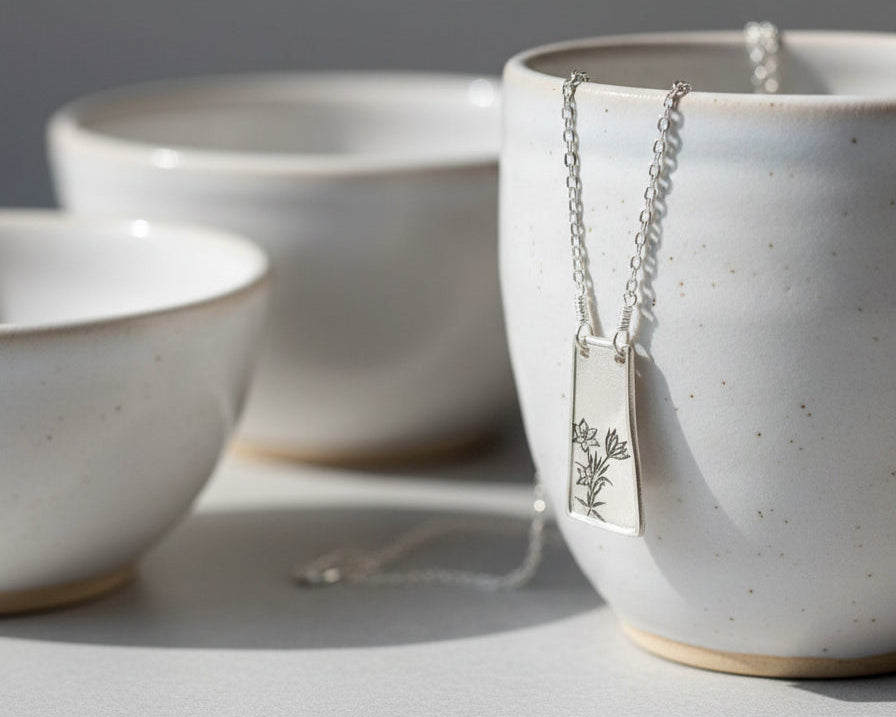 Saskatchewan Western Red Lily Necklace