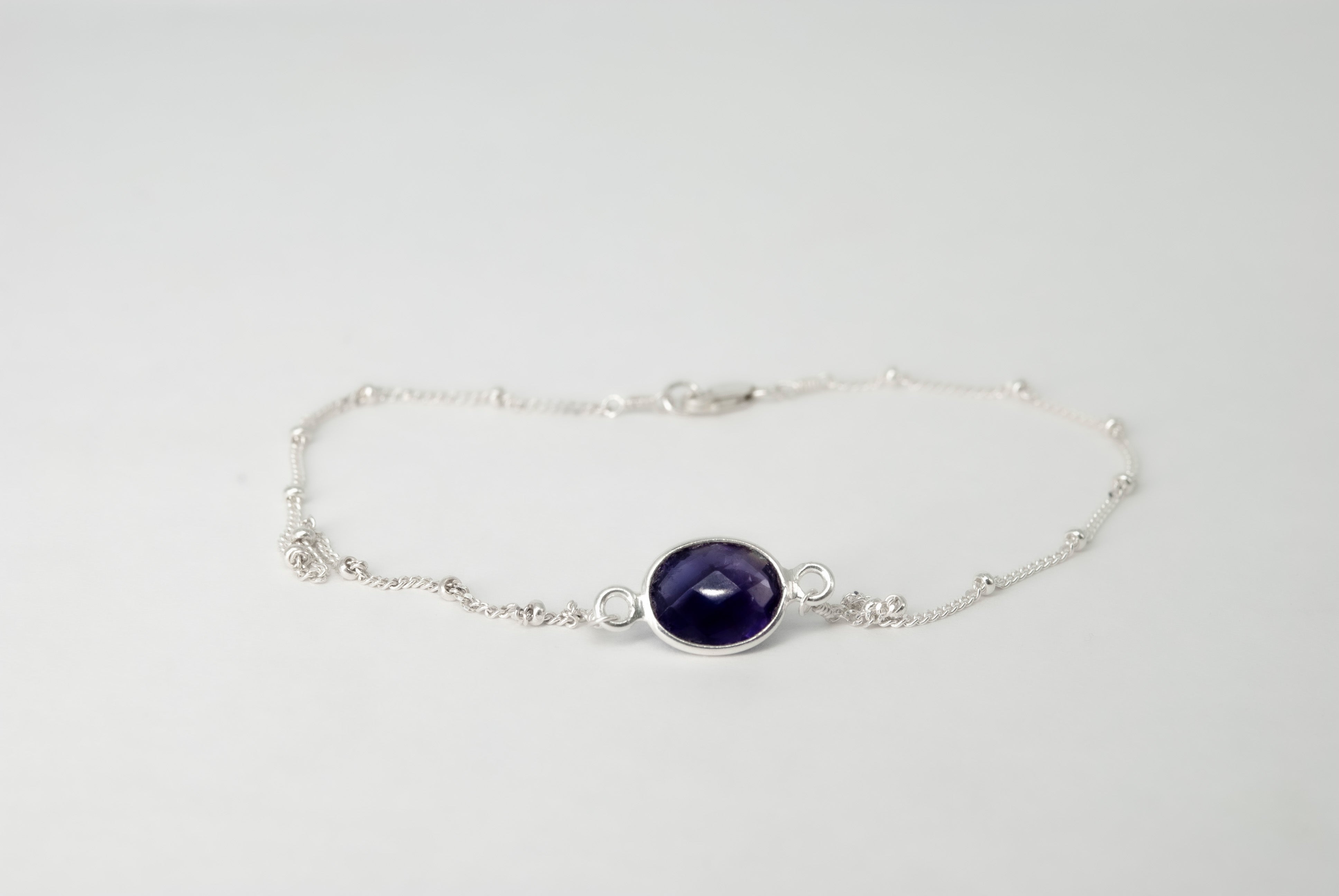 Grande Amethyst Stone Anklet