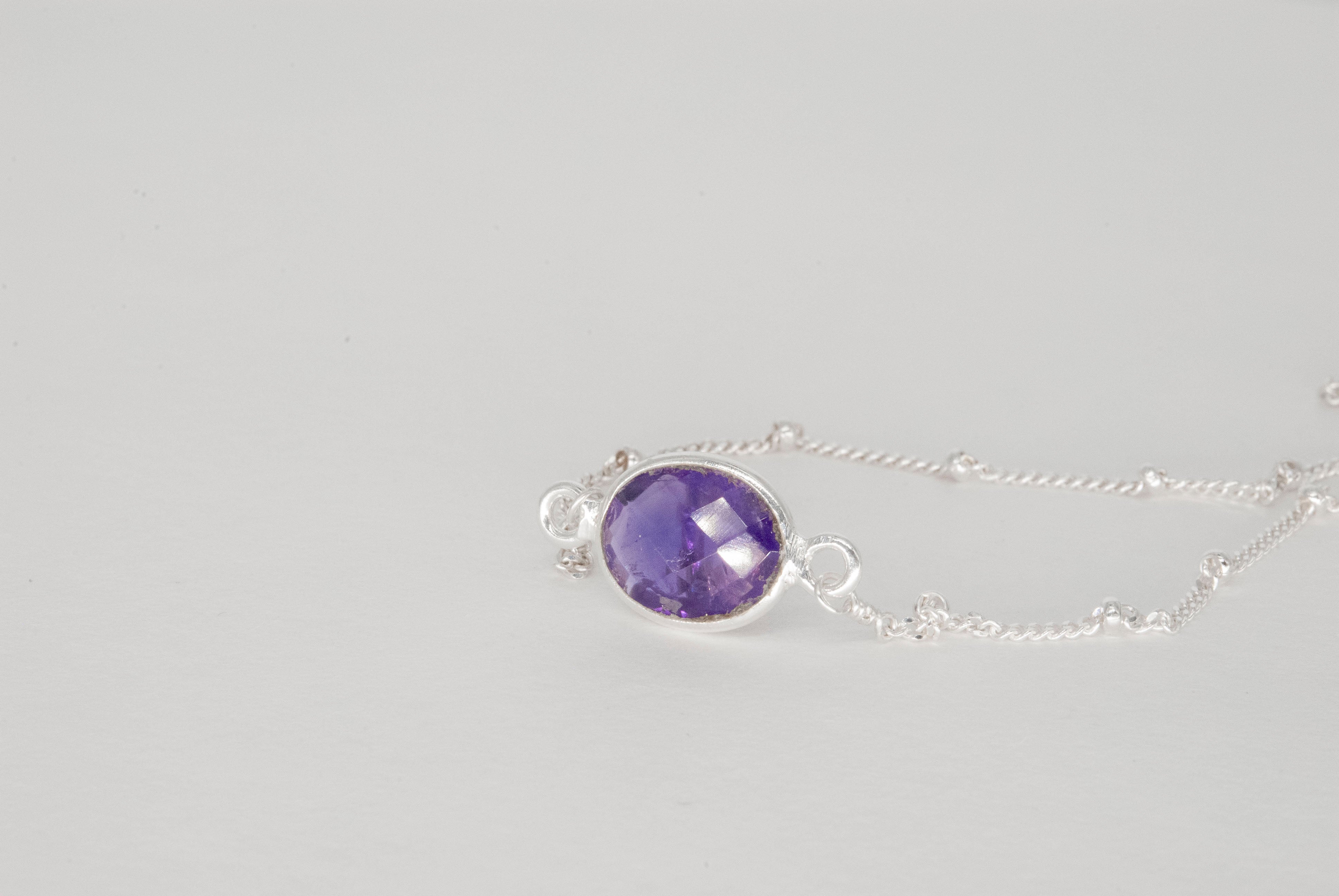 Grande Amethyst Stone Anklet