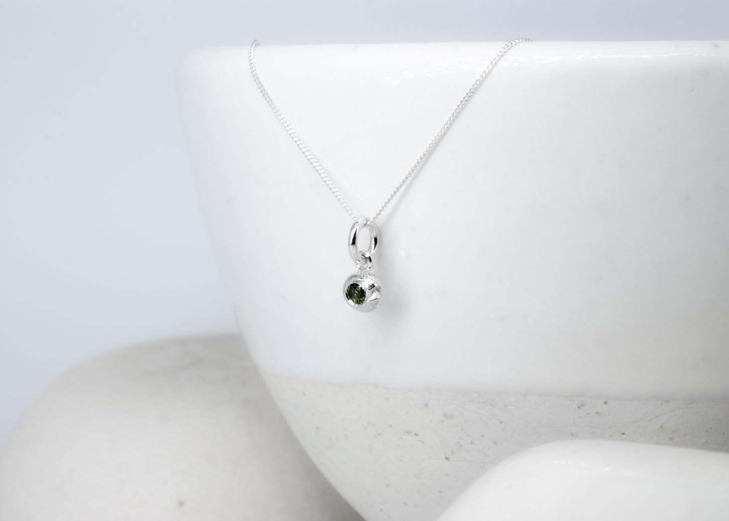 Peridot River Gem Necklace - August