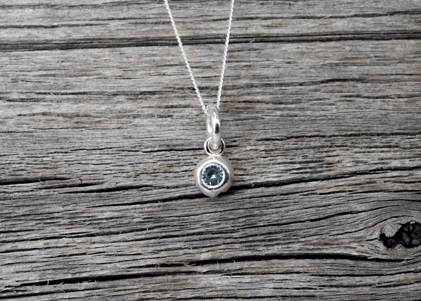 Aquamarine River Gem Necklace - March