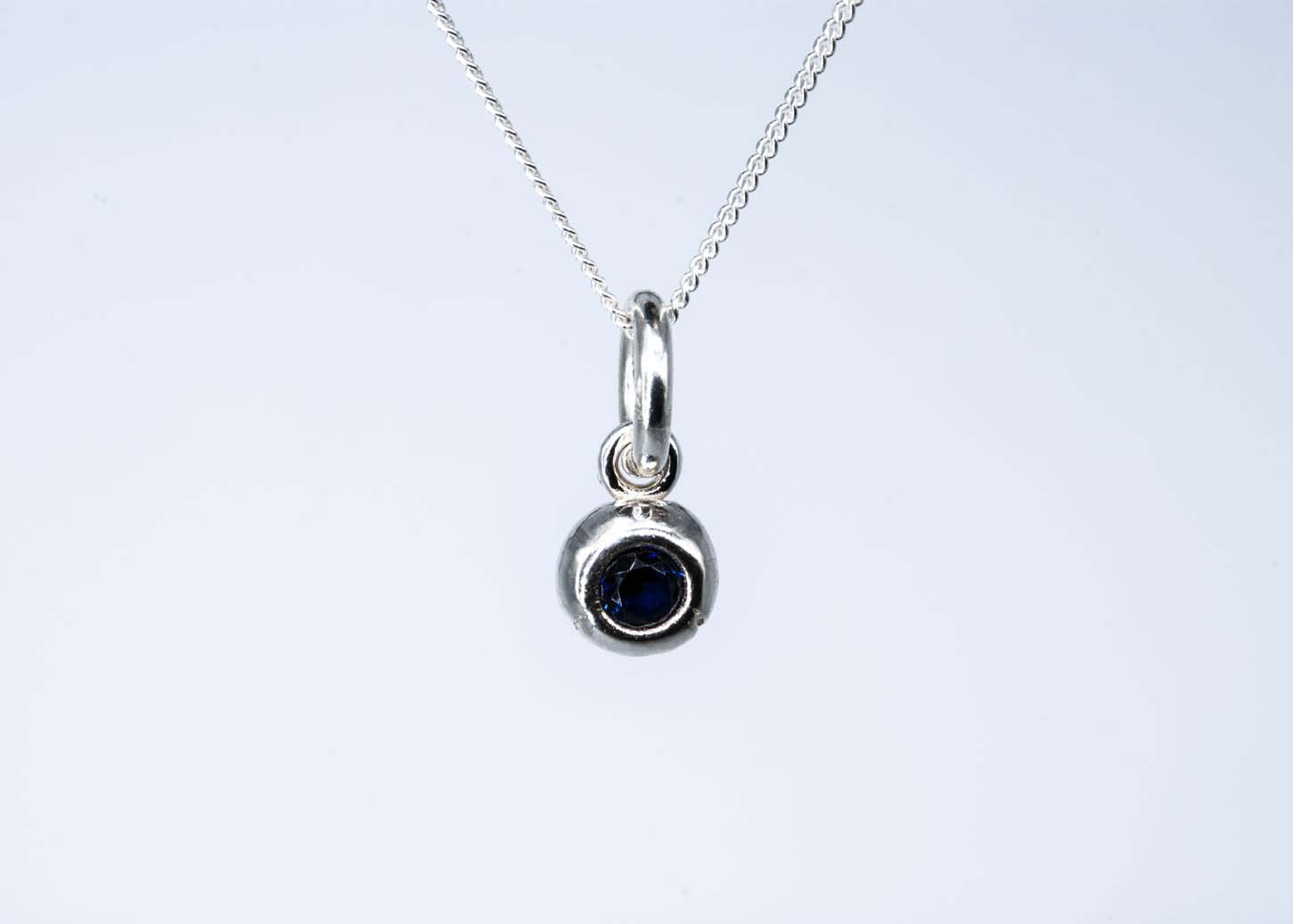 Blue Sapphire River Gem Necklace - September