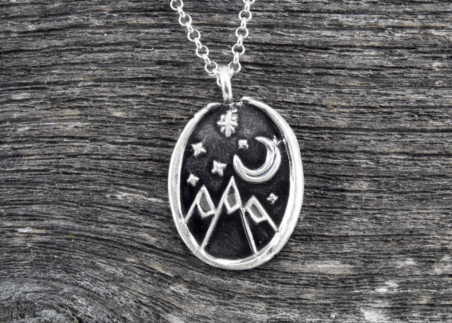 Sun + Moon Mountain Necklace