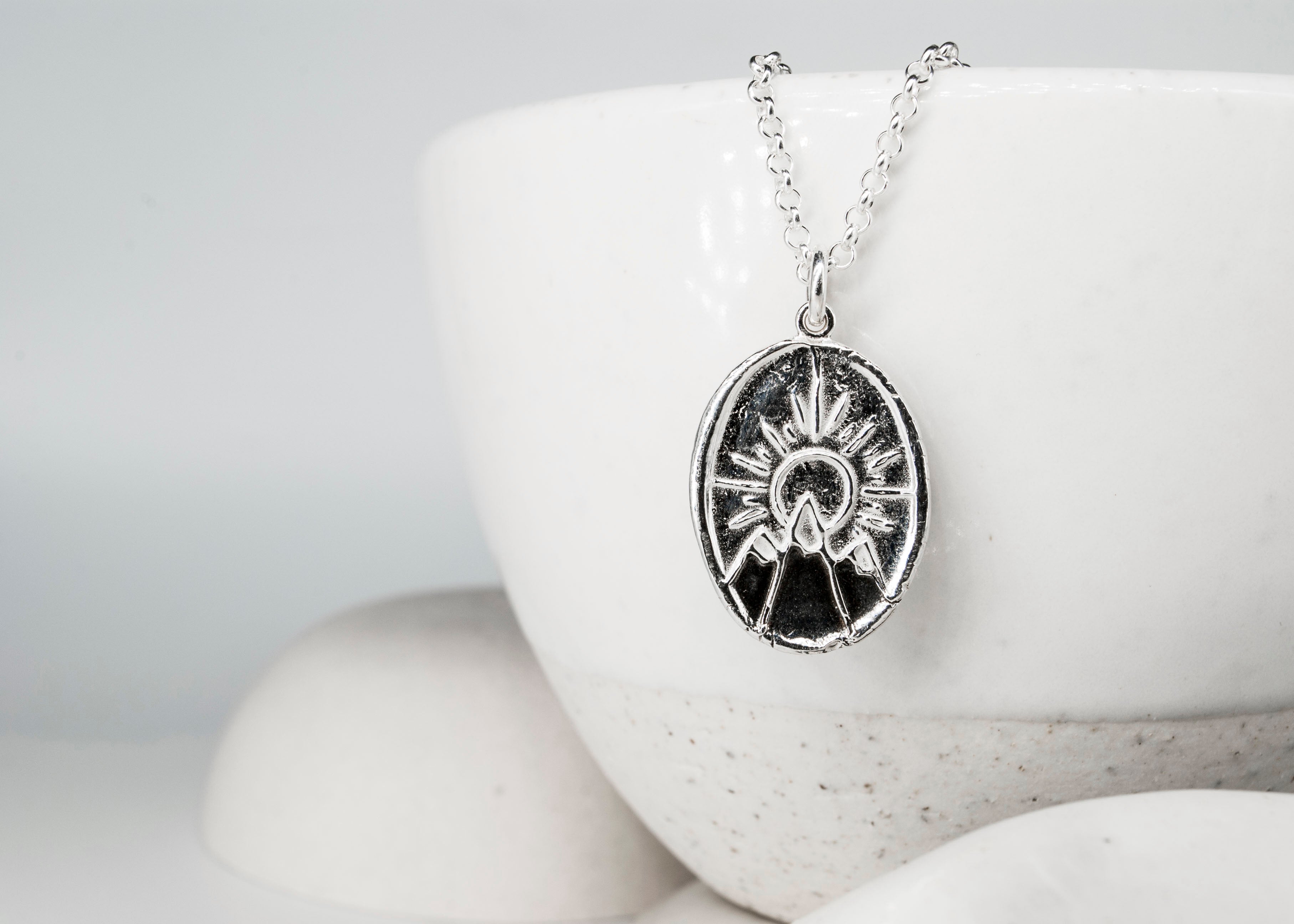 Sun + Moon Mountain Necklace