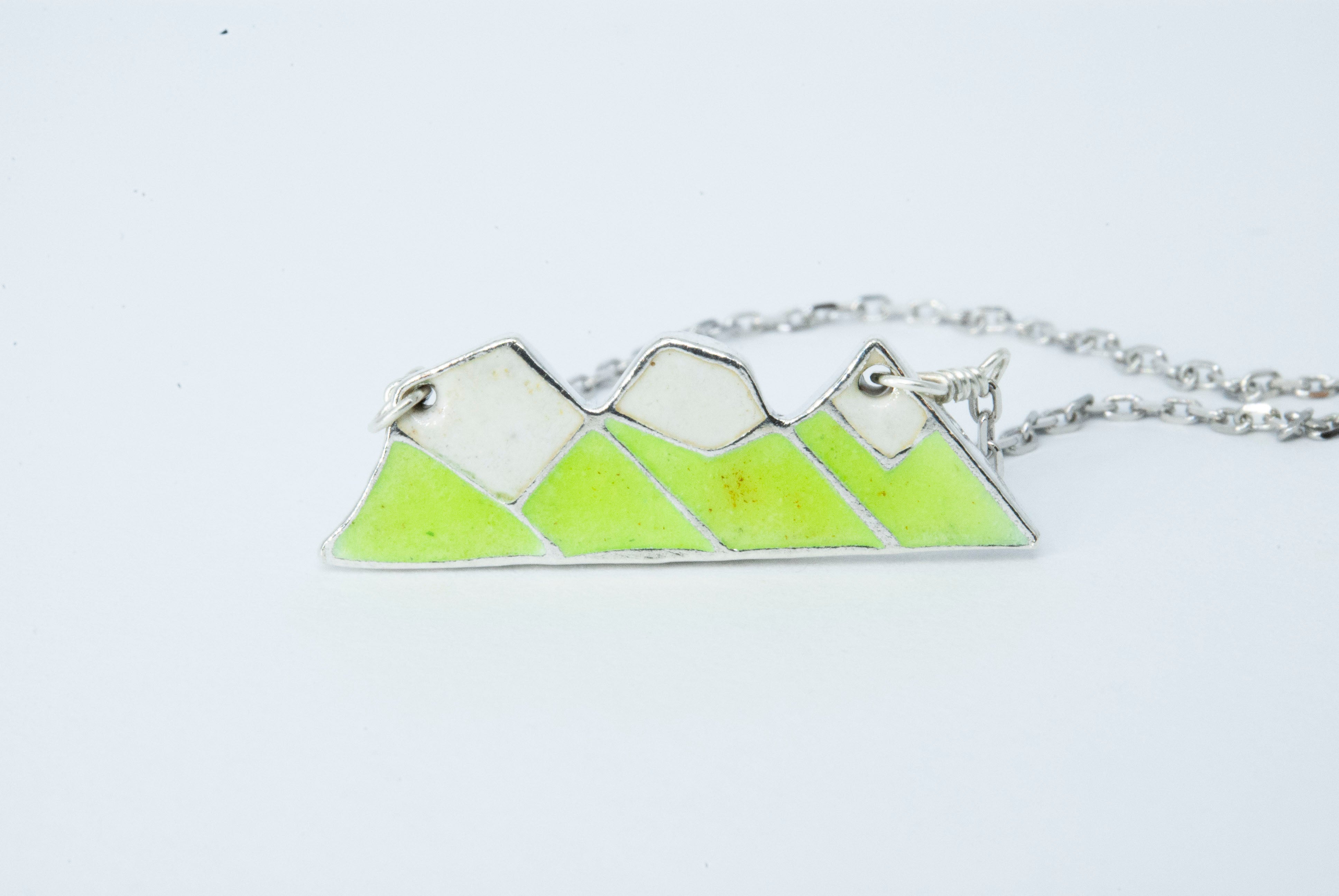 Three Sisters Mountain Necklace - Viper Green