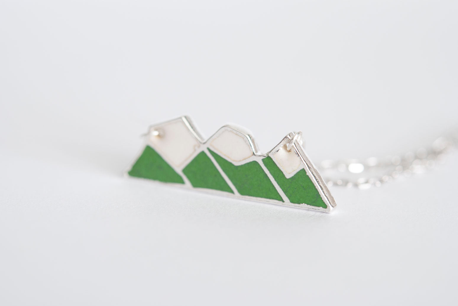 Three Sisters Mountain Necklace - Cliff Green