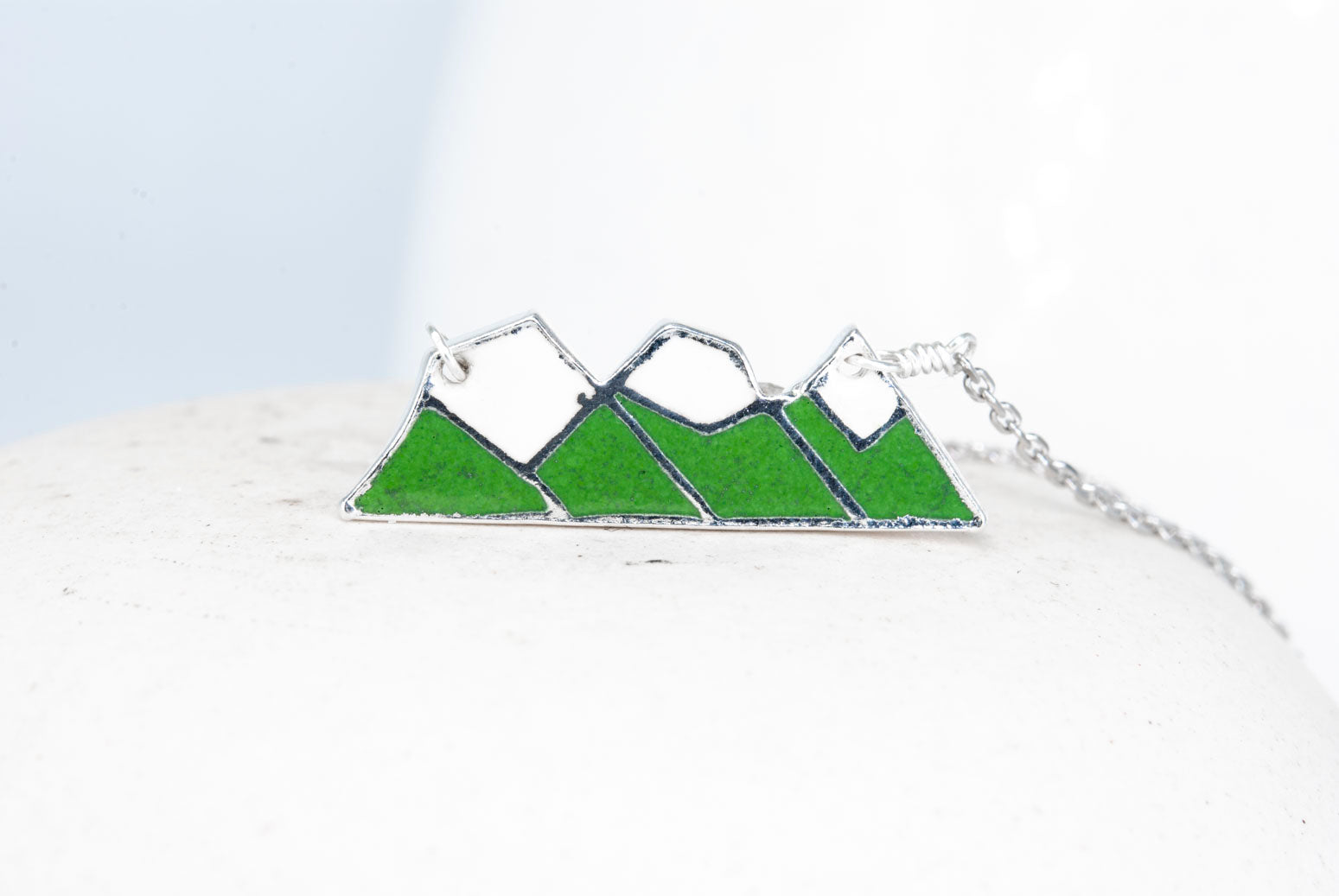 Three Sisters Mountain Necklace - Cliff Green