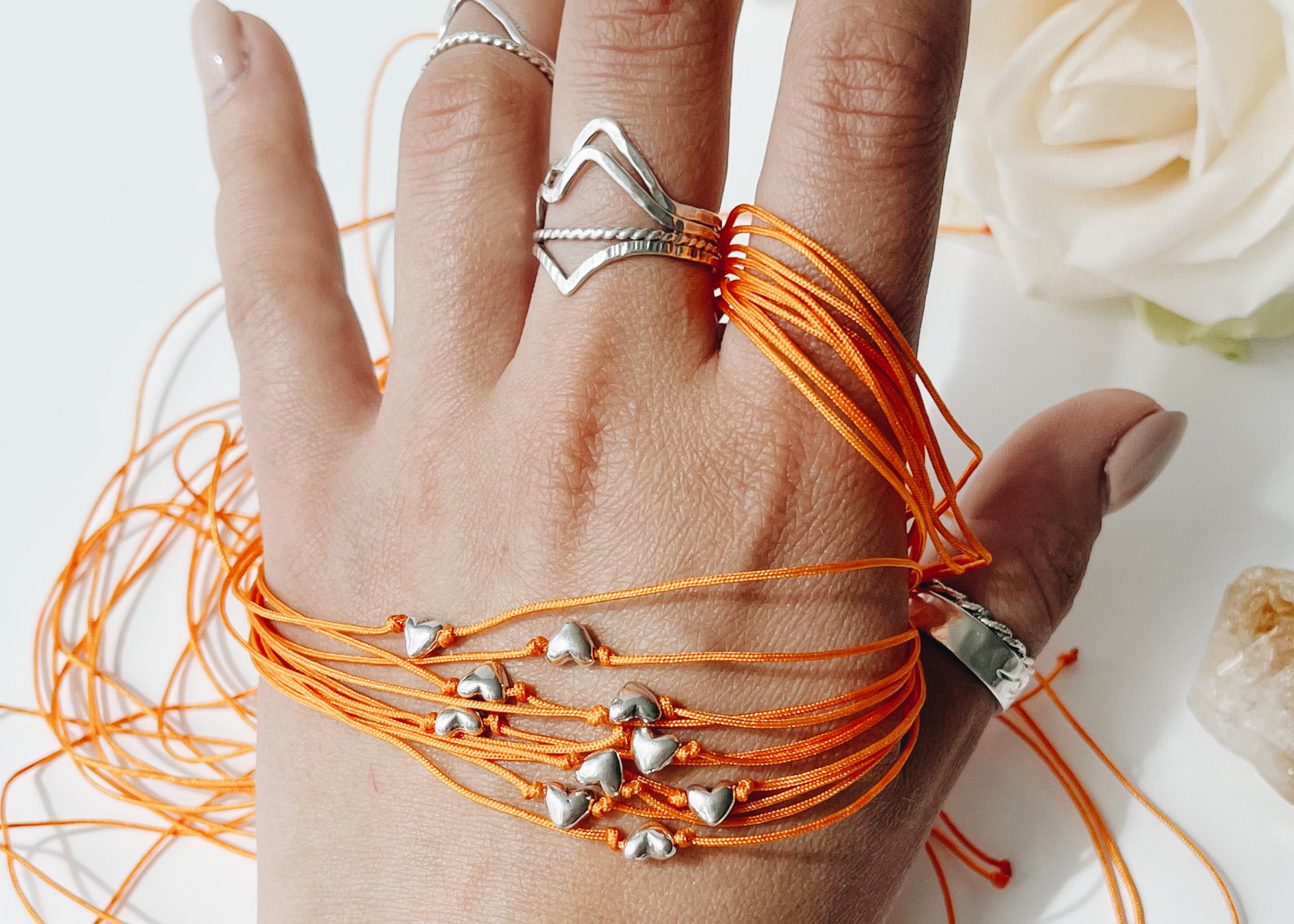 Orange Wrap Bracelet