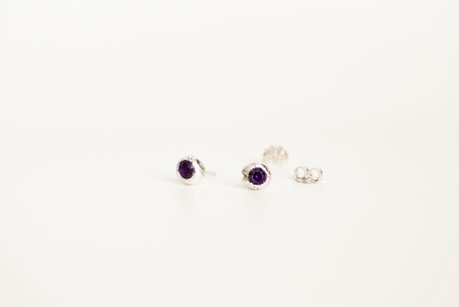 Amethyst River Gem Studs (February)