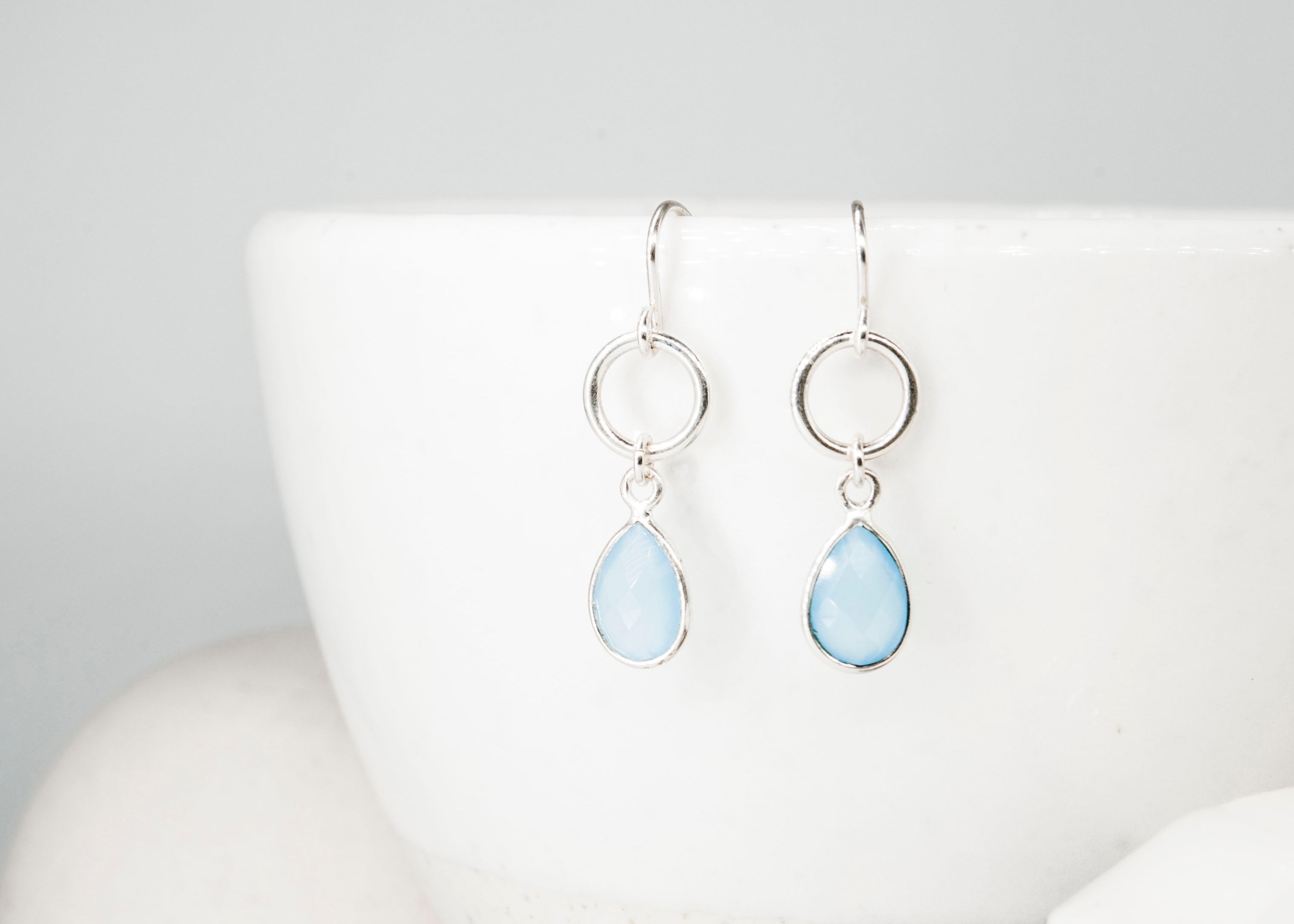 Blue Topaz Stone Earrings