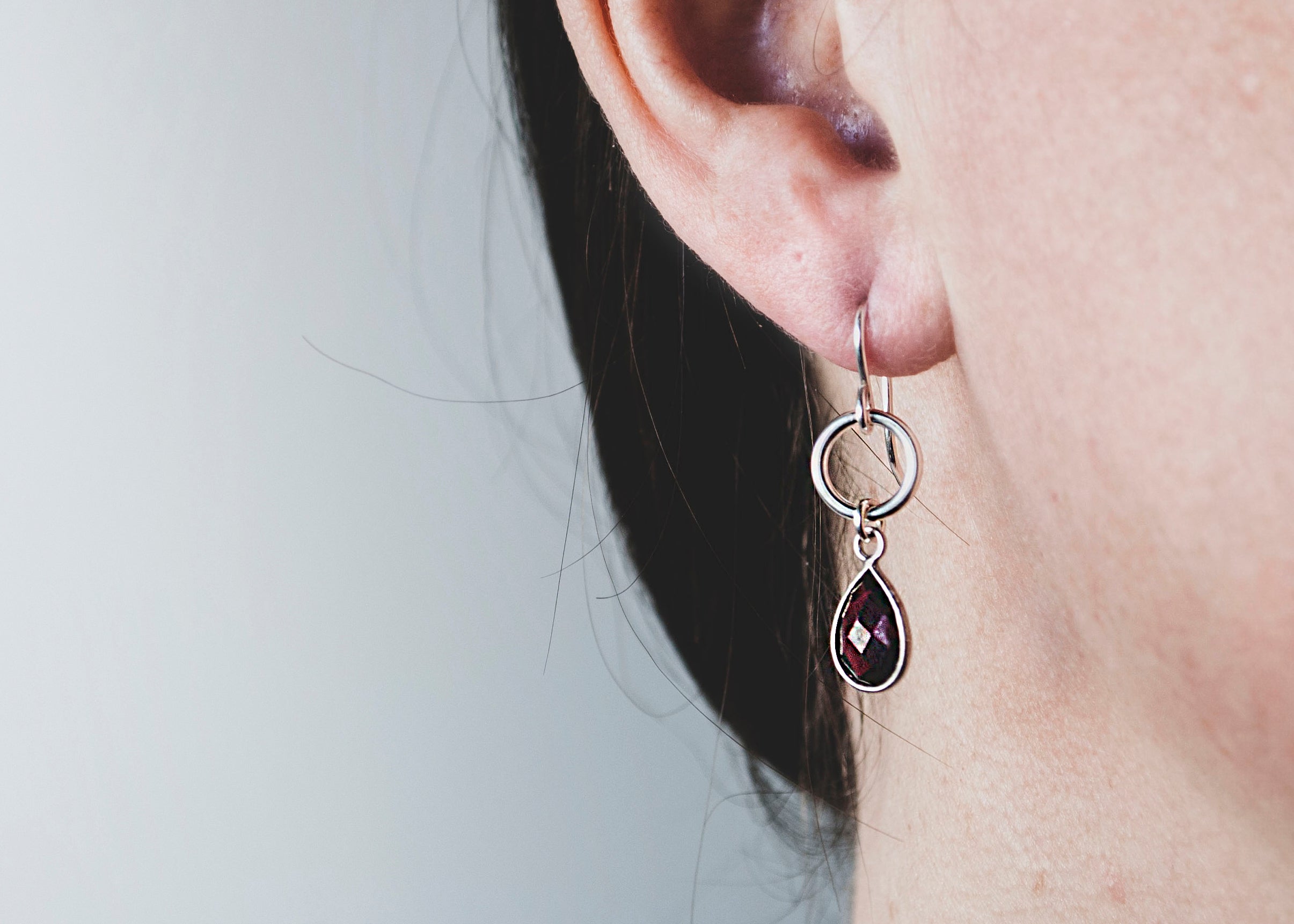 Garnet Stone Earrings