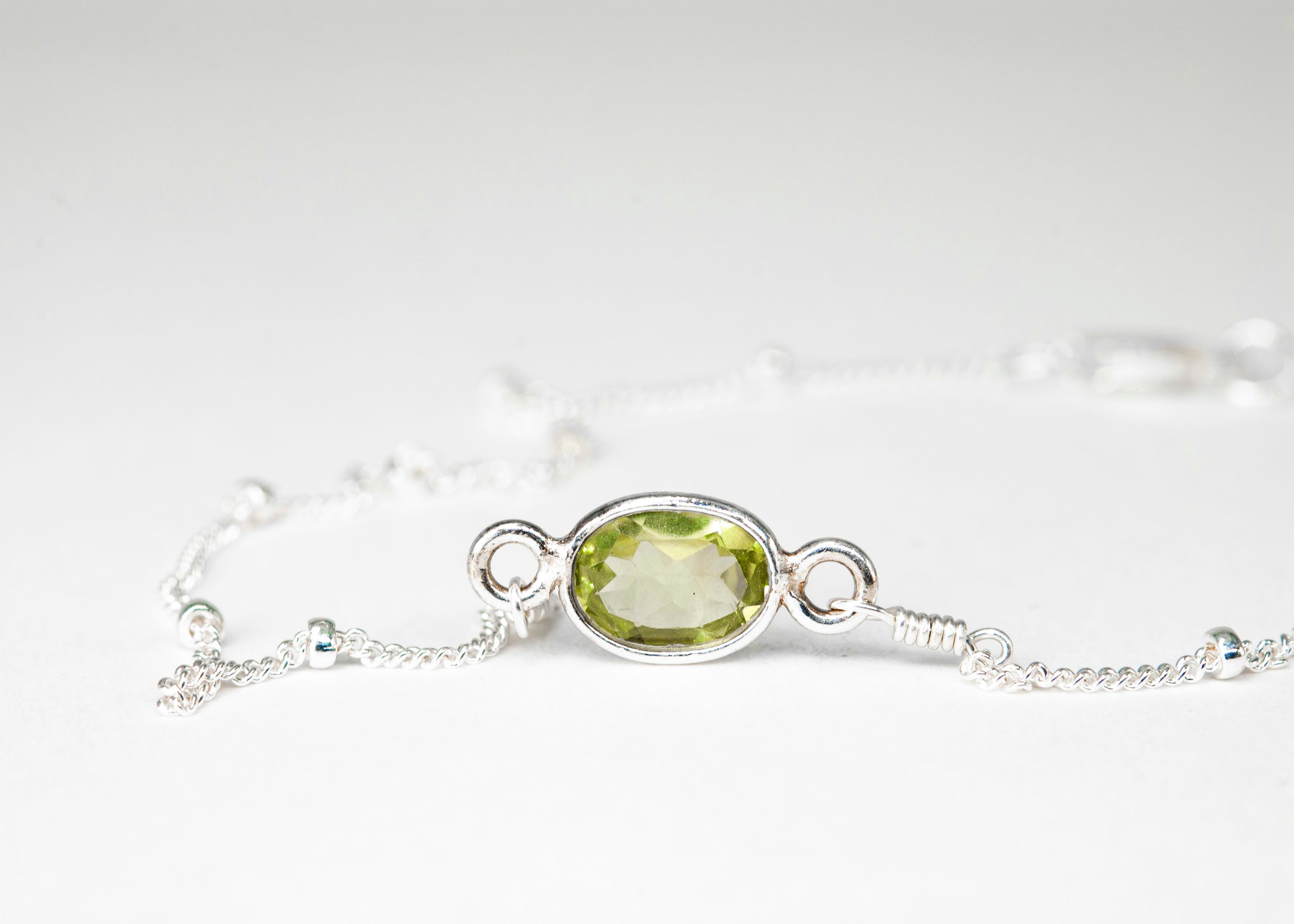 Peridot Stone Anklet