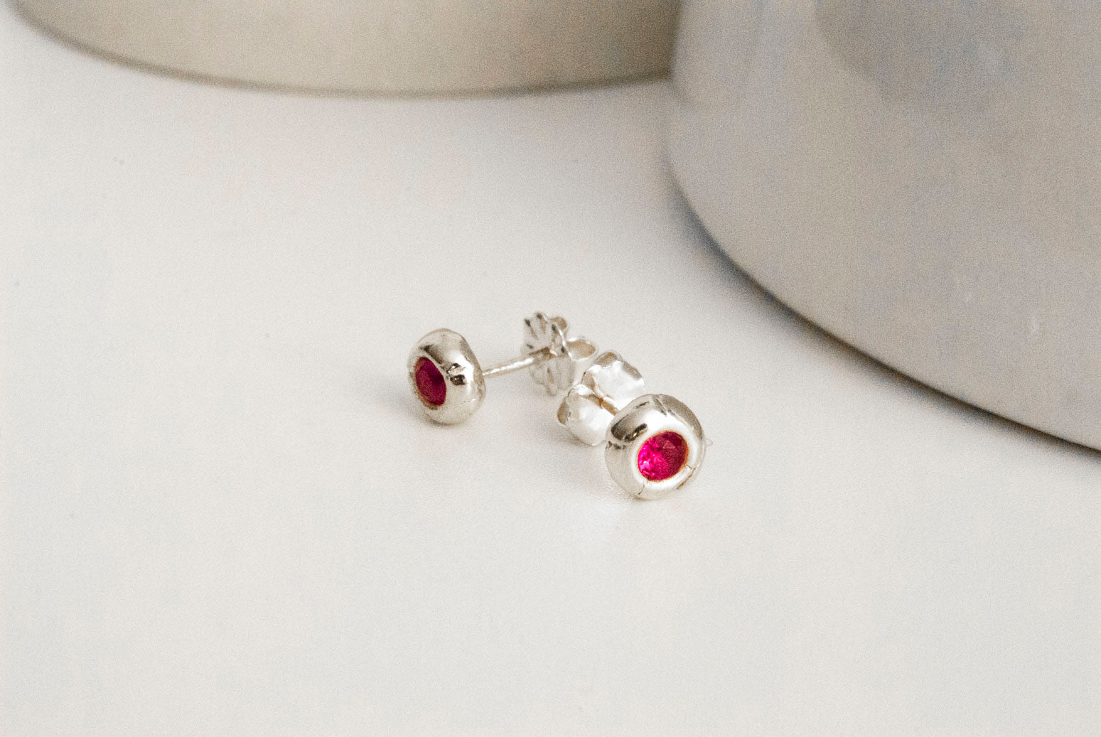 Ruby River Gem Studs - July