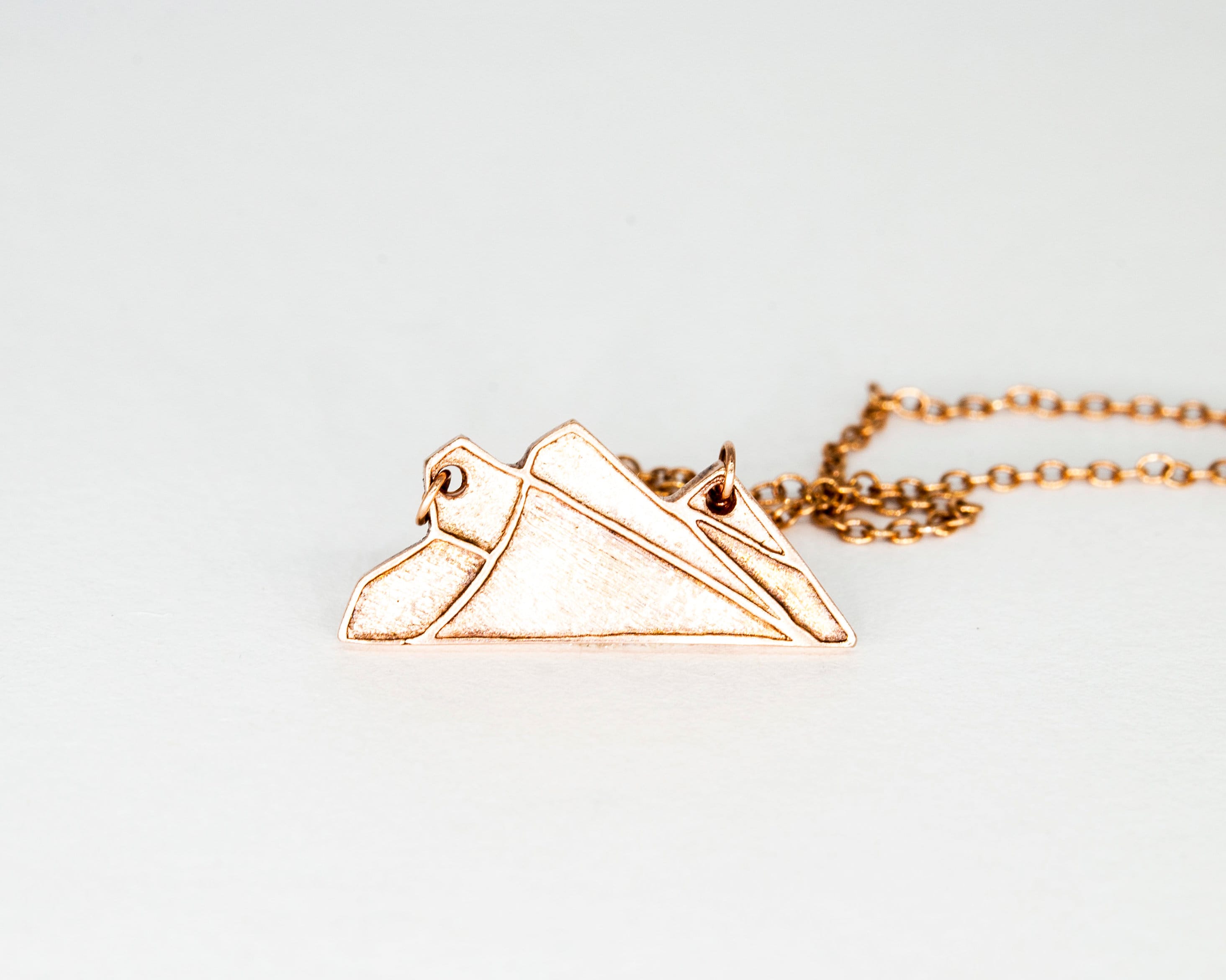 14K Rose Gold Mount Rundle Necklace