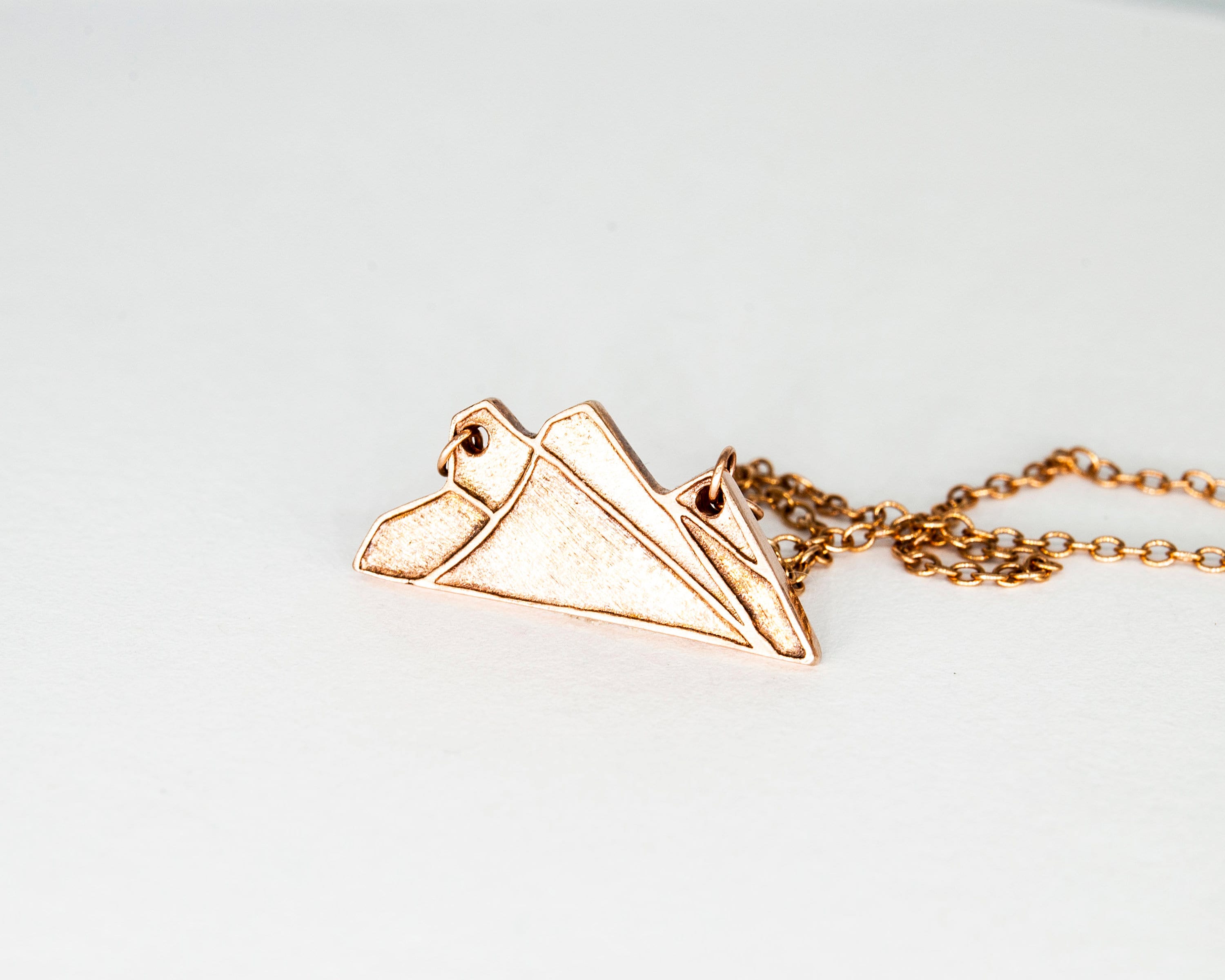 14K Rose Gold Mount Rundle Necklace